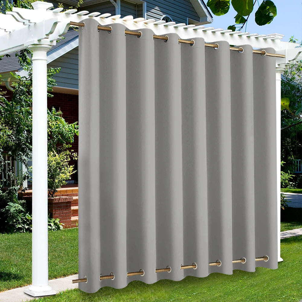 Patio Outdoor Curtain Sun Block Windproof