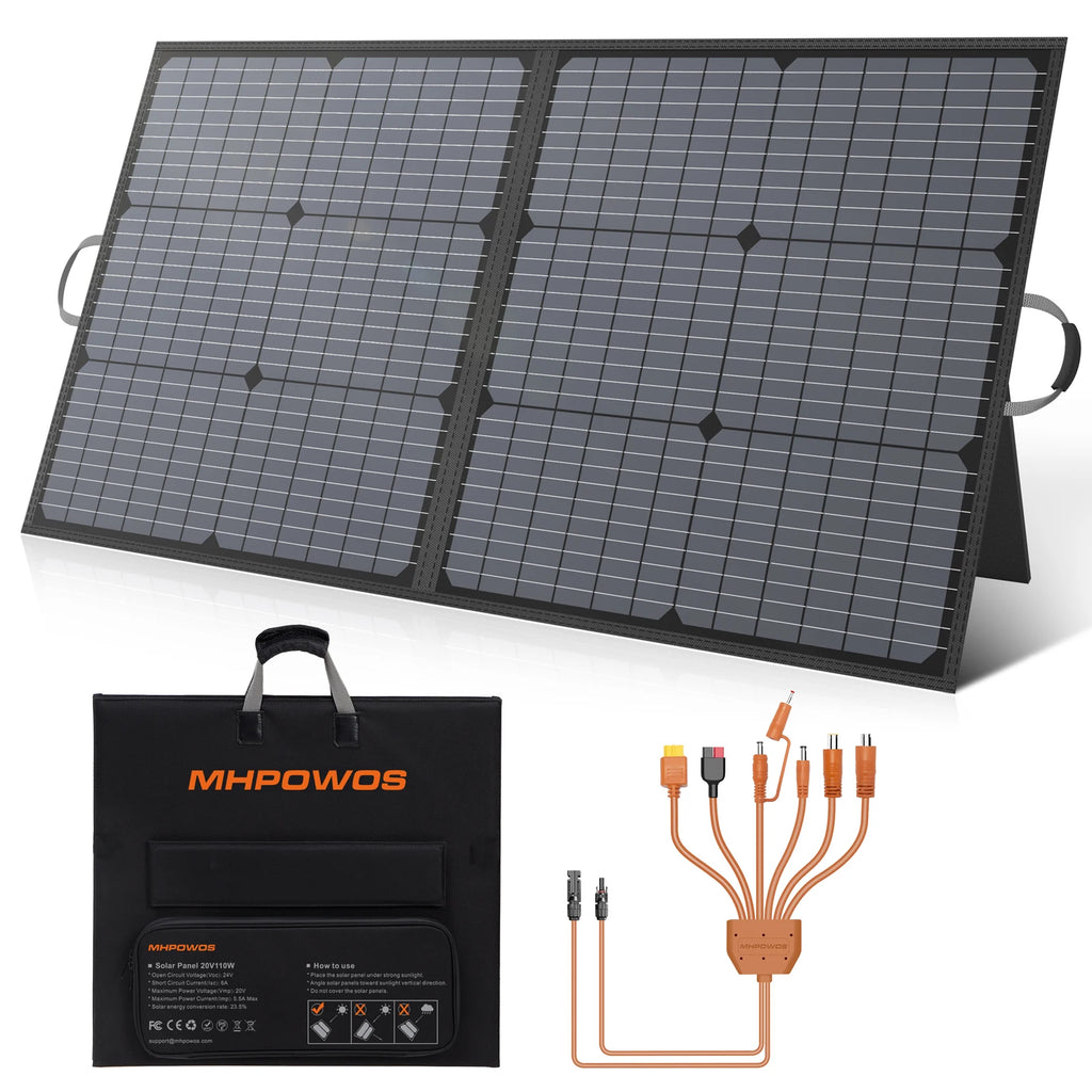 MHPOWOS 400W 220W 110W Solar Charger Portable Waterproof