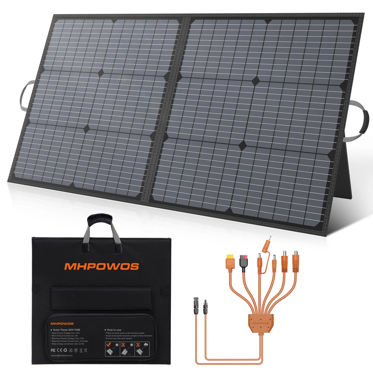 MHPOWOS 400W 220W 110W Solar Charger Portable Waterproof