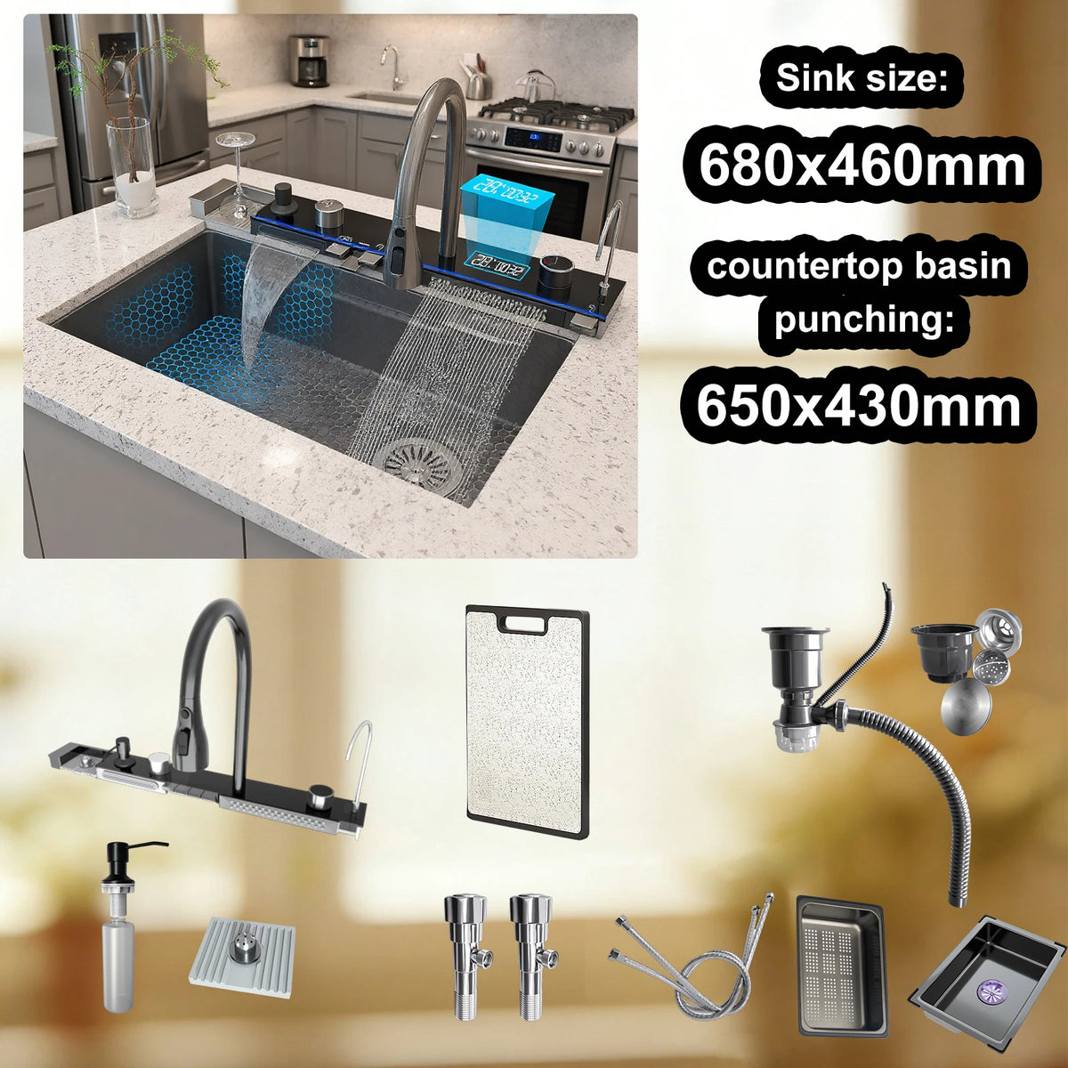 Stainless Steel Kitchen Sink Multifunctional