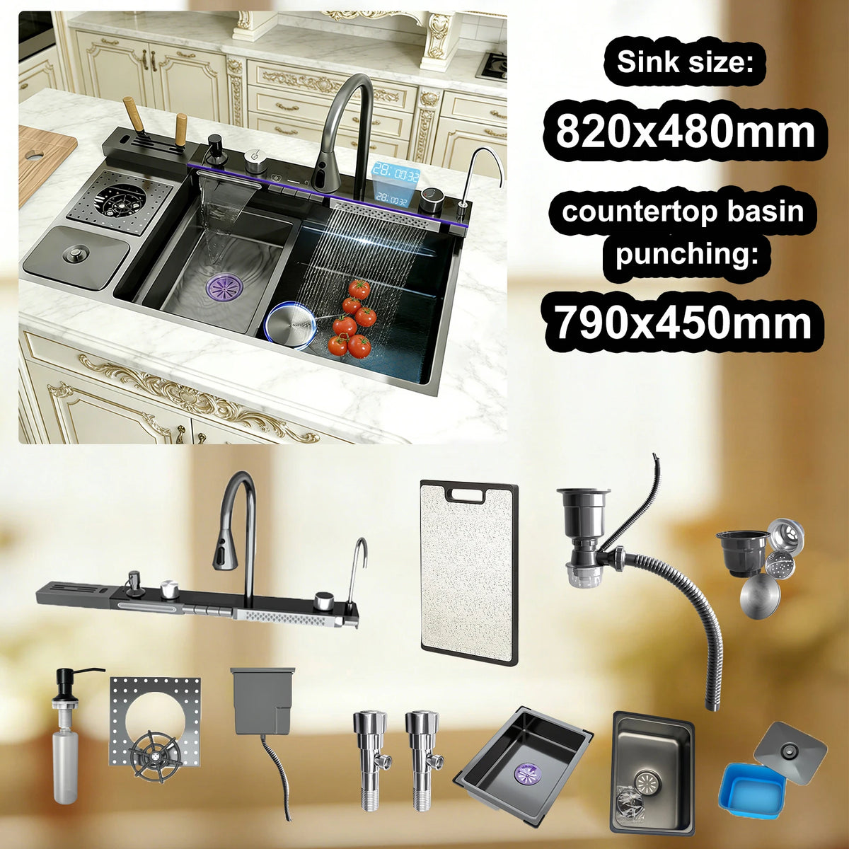 Stainless Steel Kitchen Sink Multifunctional
