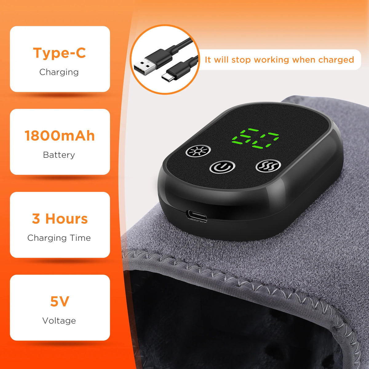 Electric foot and hand massager can vibrate and heat