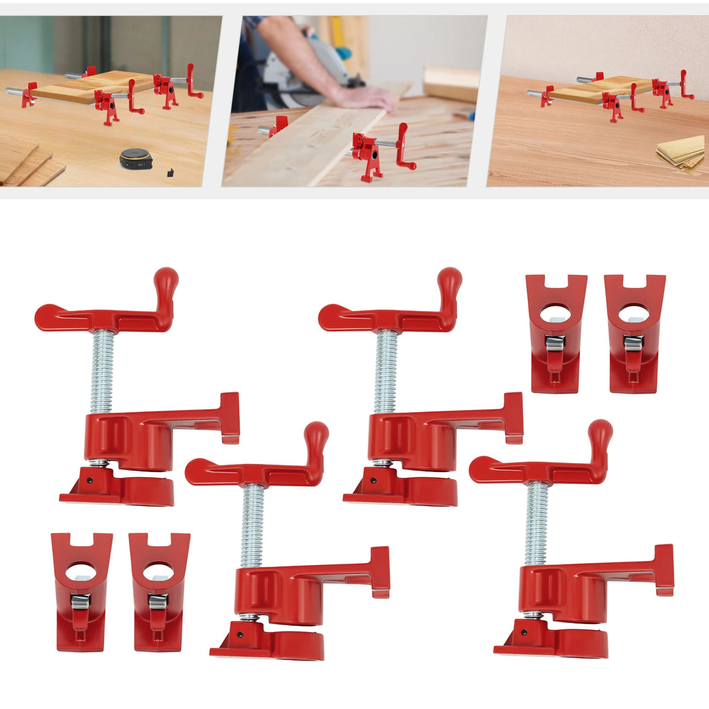 4 Pcs 3/4" Wood Gluing Pipe Clamp Set for Woodworking