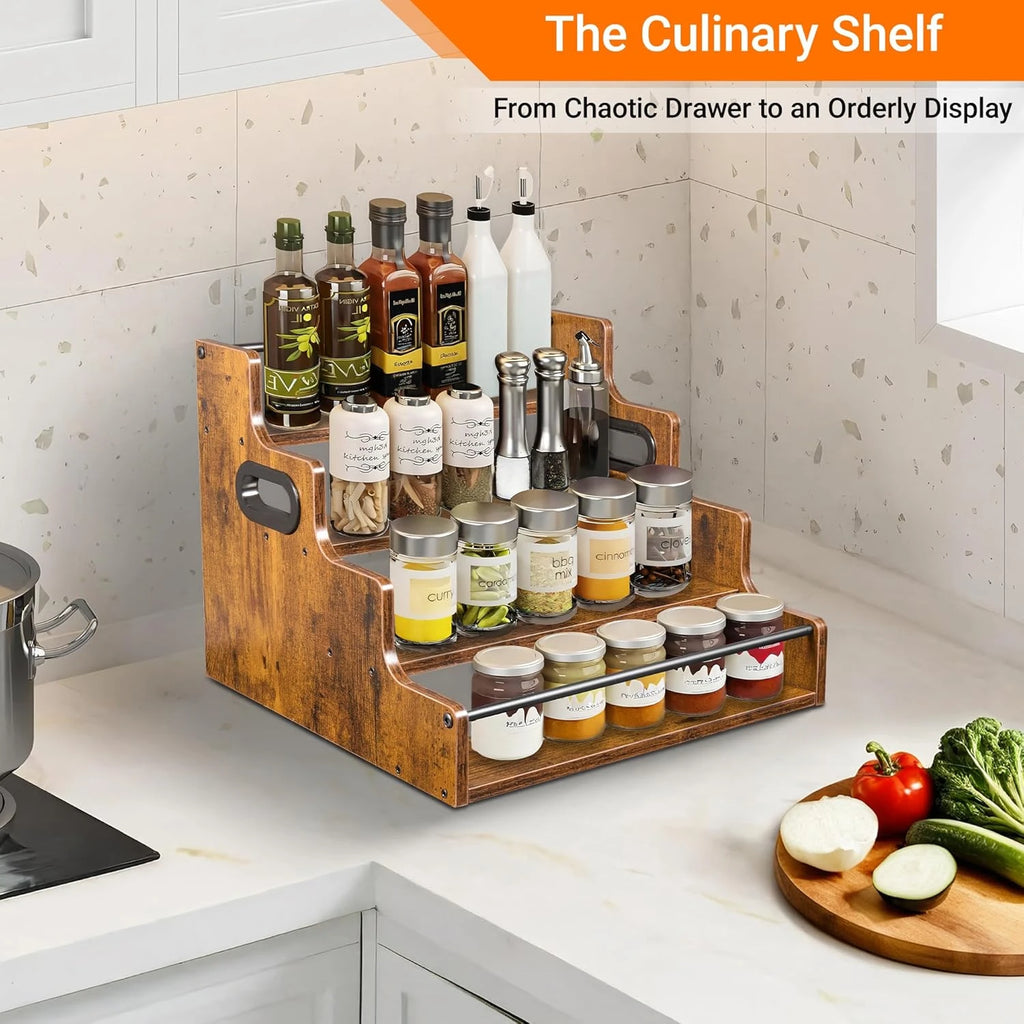 3 Step Countertop Liquor Wine Rack