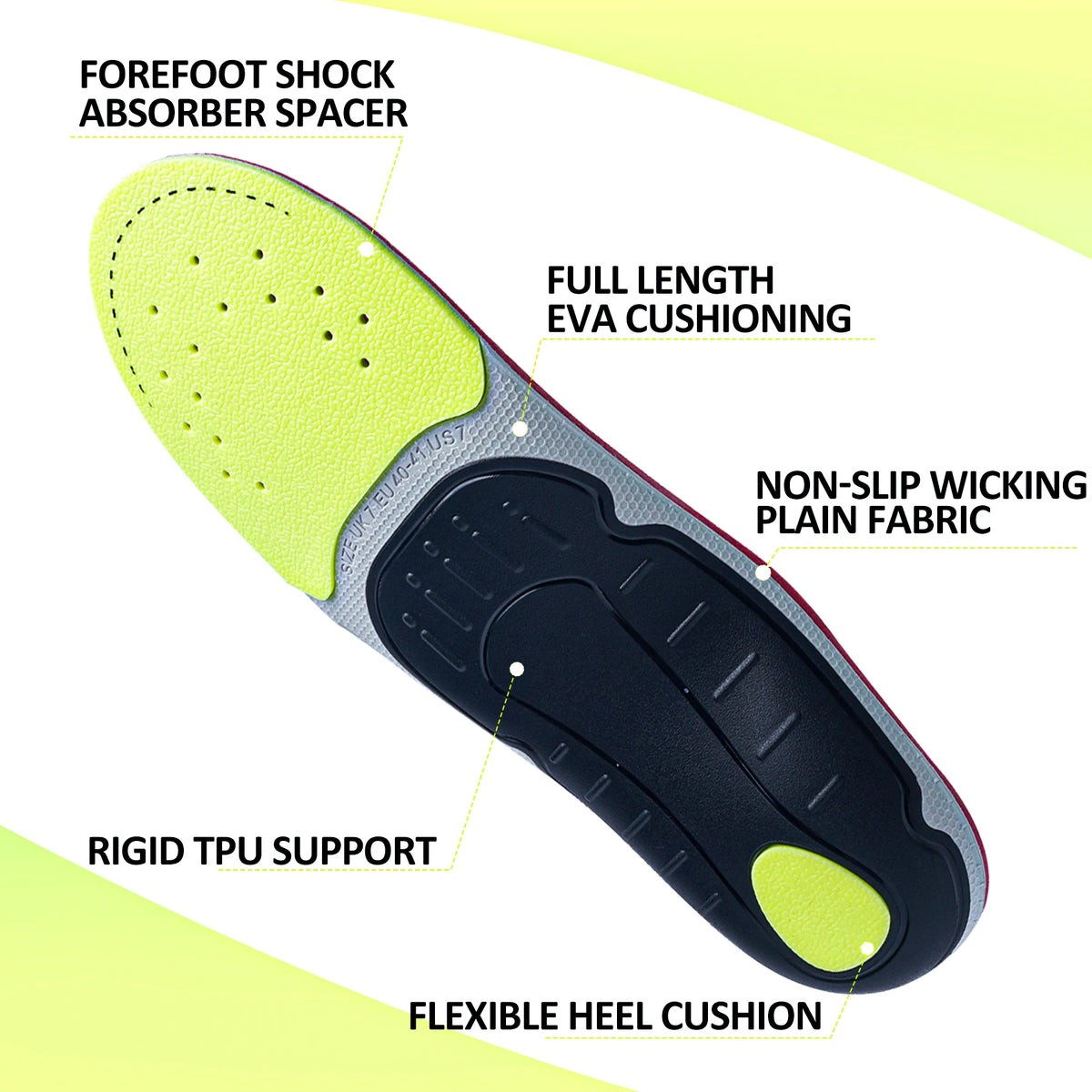 Plantar Fasciitis Relief Orthopedic Insole Men, Women