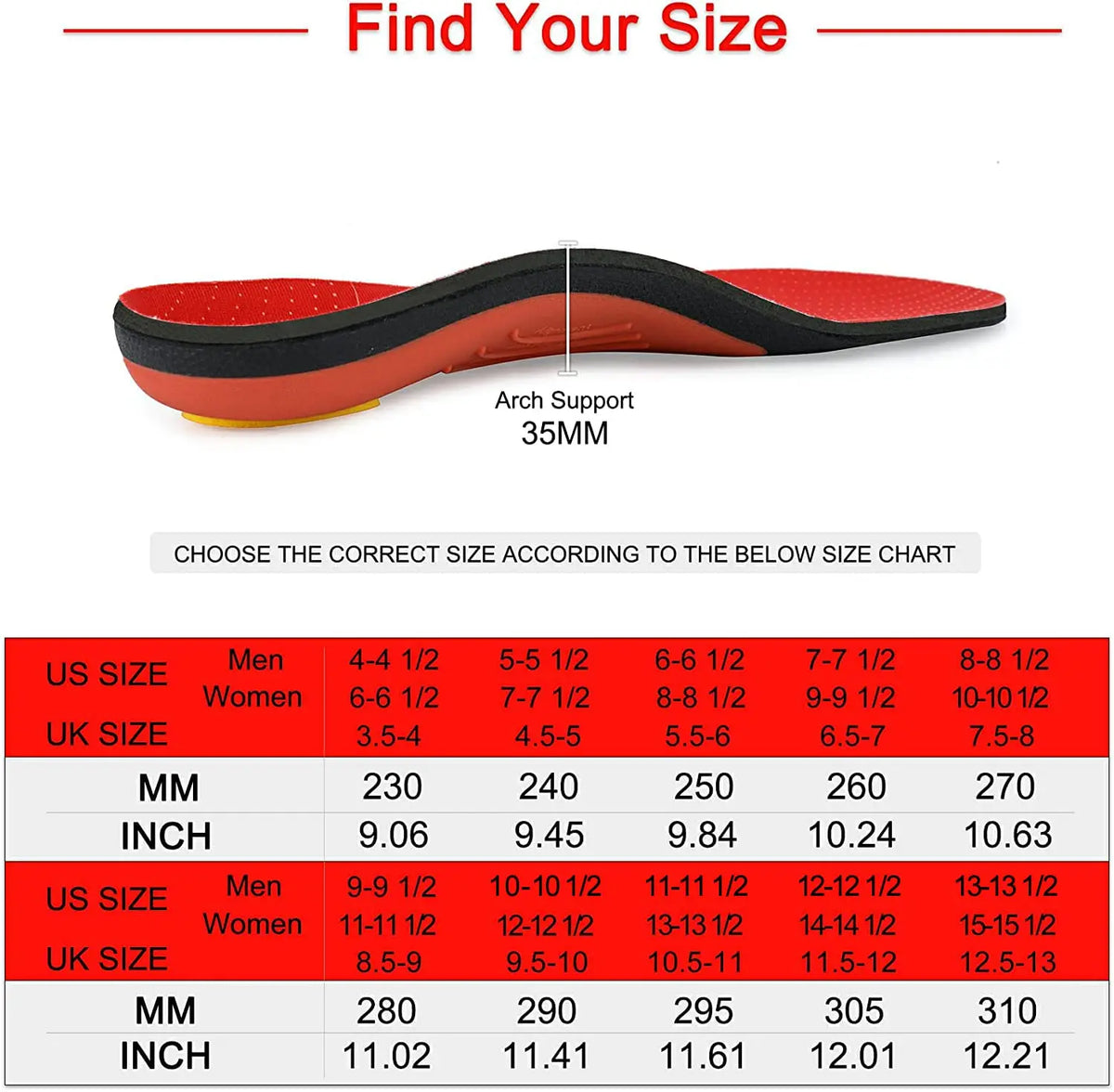 Plantar Fasciitis Orthopedic Sport Insole Men Women Sneaker