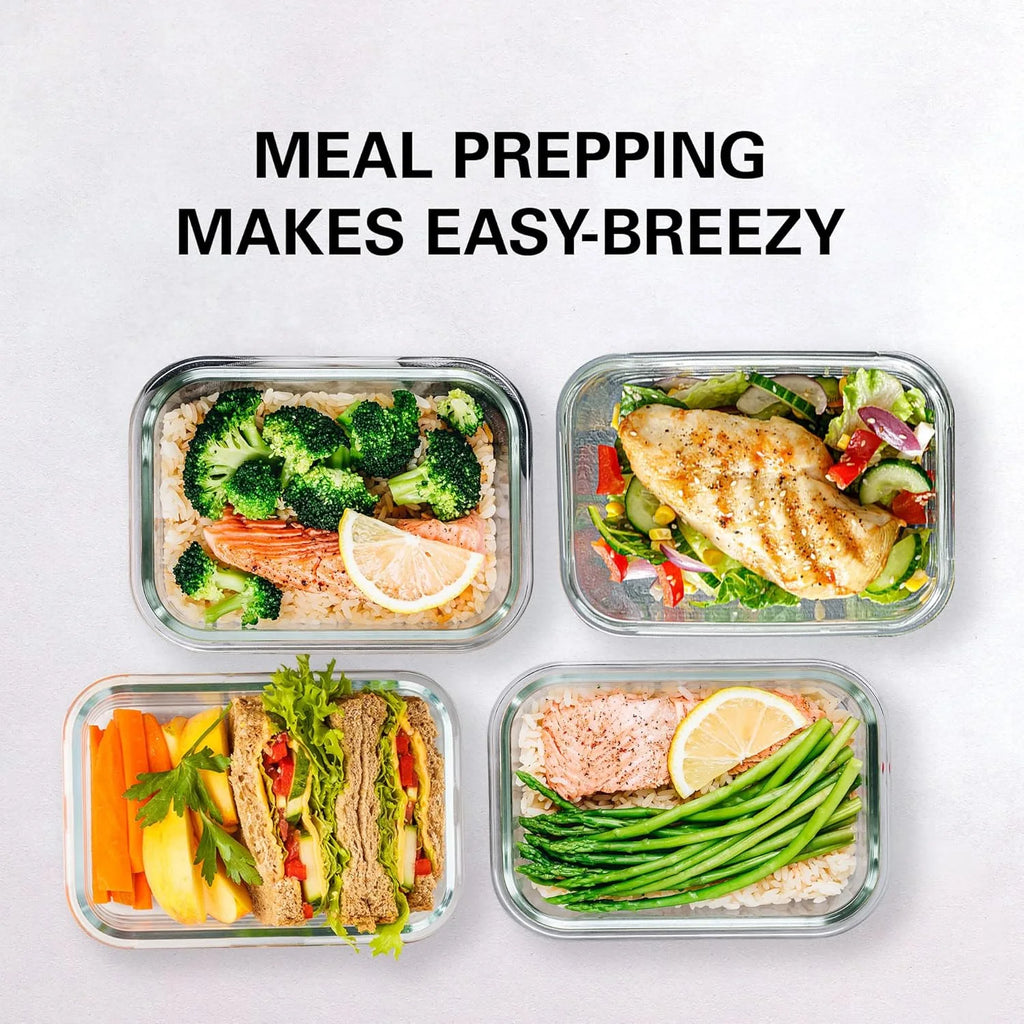 Glass Food Storage Containers 4-Pack with Lids