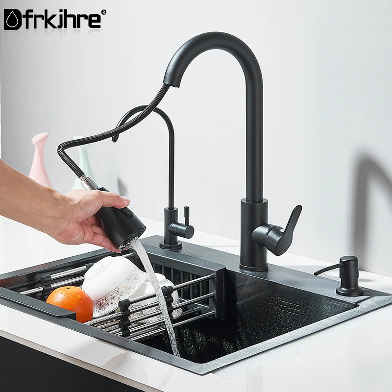 Multifunction 304 Stainless Steel Black/Brushed Nickel Kitchen Sink
