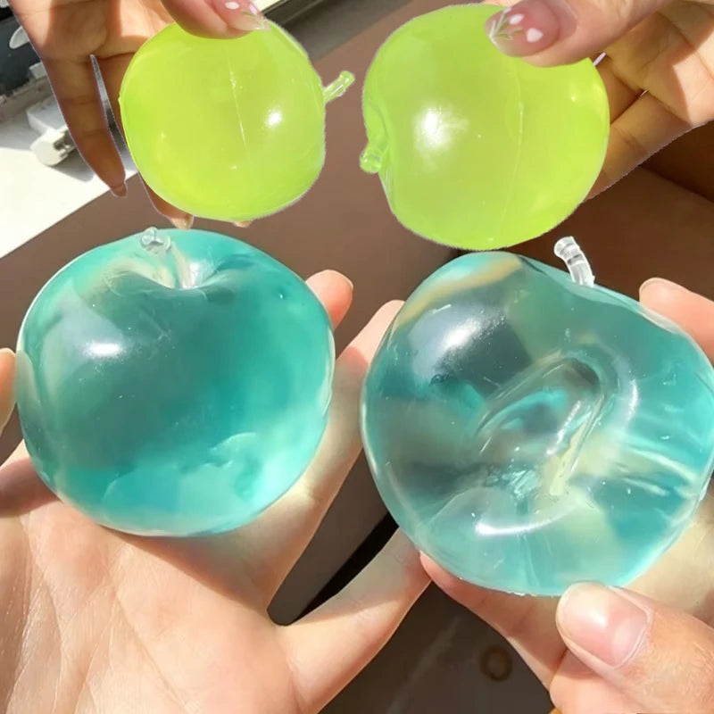 Apple Moldable Stress Ball Coconut Oil Squishy Transparent