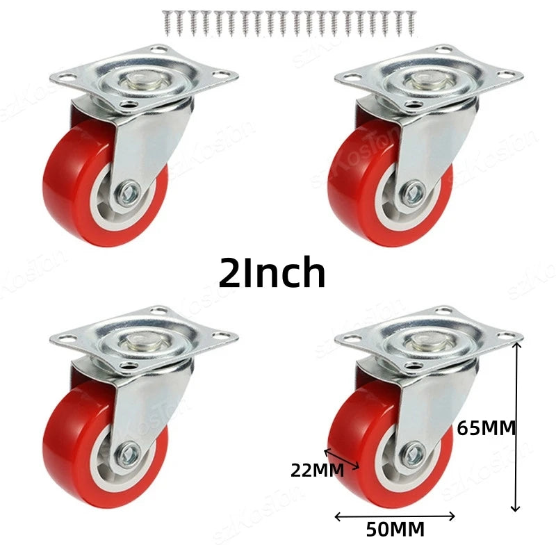 4Pcs Universal Caster Wheel Heavy Duty Swivel