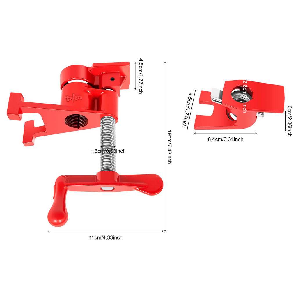 4 Pcs 3/4" Wood Gluing Pipe Clamp Set for Woodworking