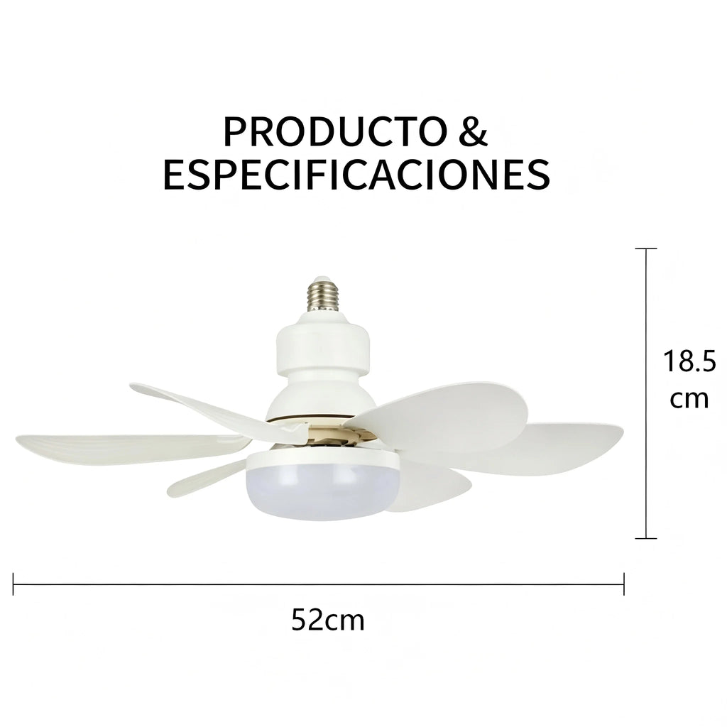40W Ceiling Fan with Remote Control LED Light