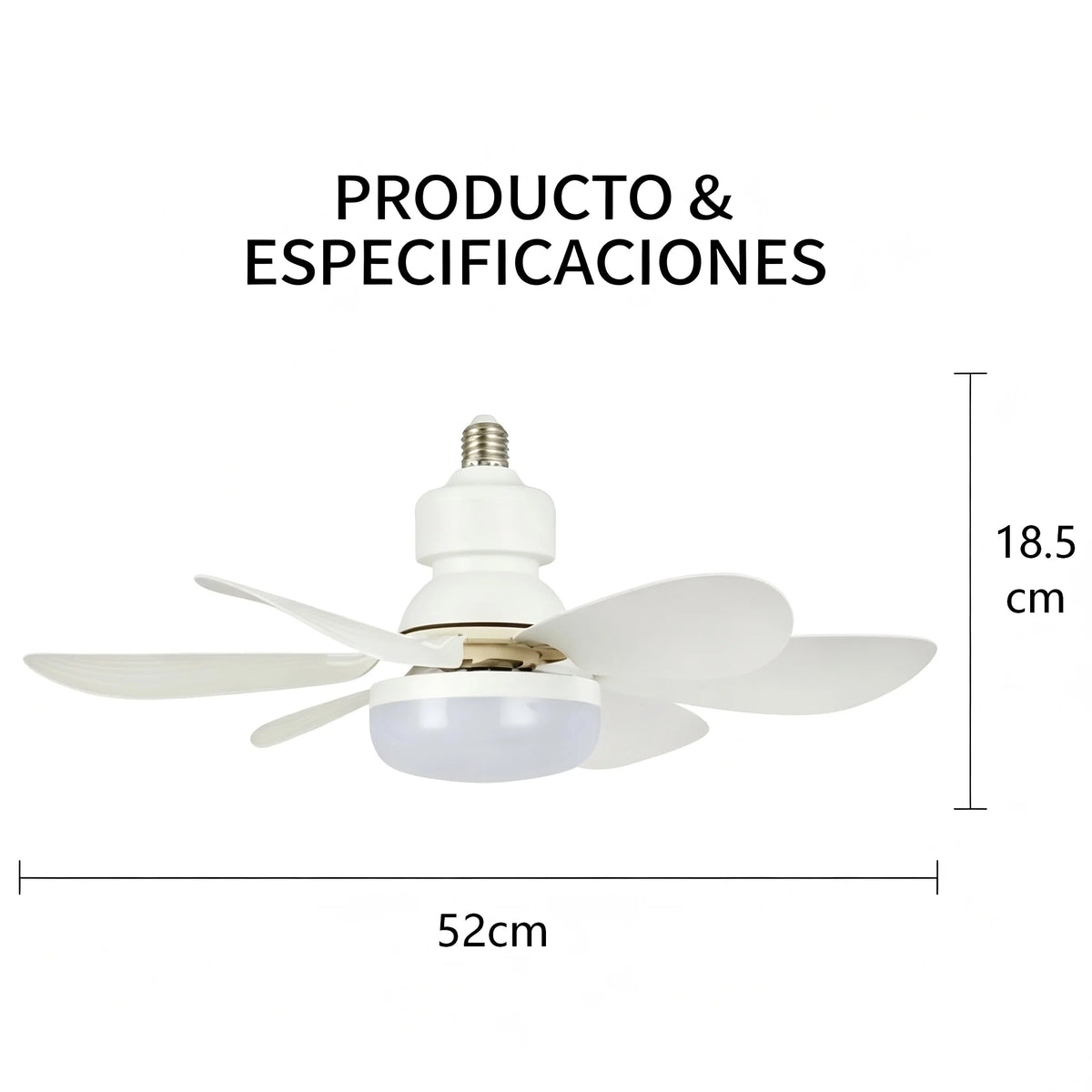 40W Ceiling Fan with Remote Control LED Light