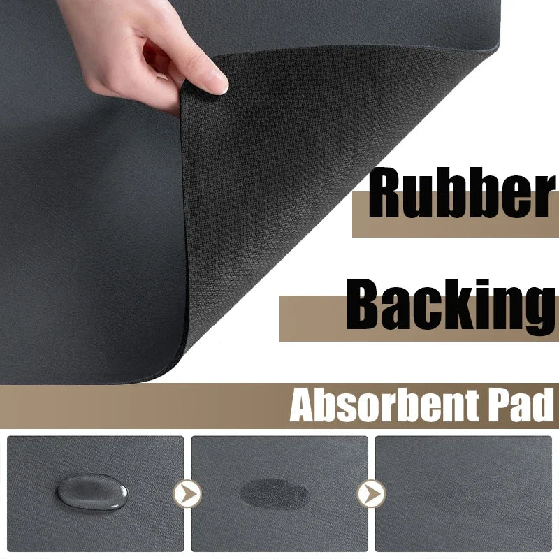 Solid Color Printing Super Absorbent Large Kitchen Absorbent Mat Antiskid Drying Mat Quick Dry Draining Mat Drain Pad Table Mat