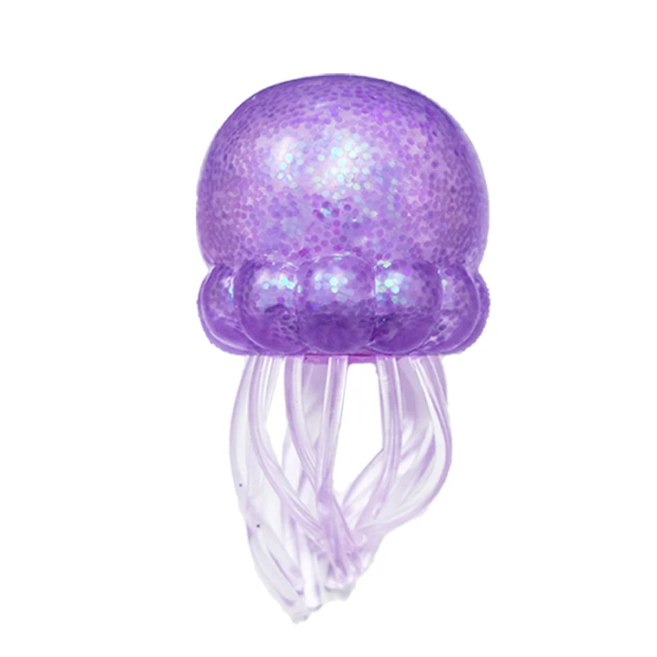Glitter Octopus Squishy Glitter Jellyfish Squishy with Box