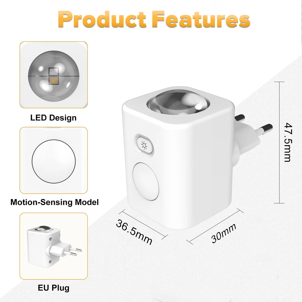 RGB Motion Sensor LED Night Light 7 Color