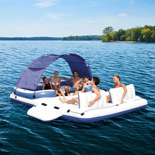 , Large 6 Person Adult Inflatable Lounger Lake Float