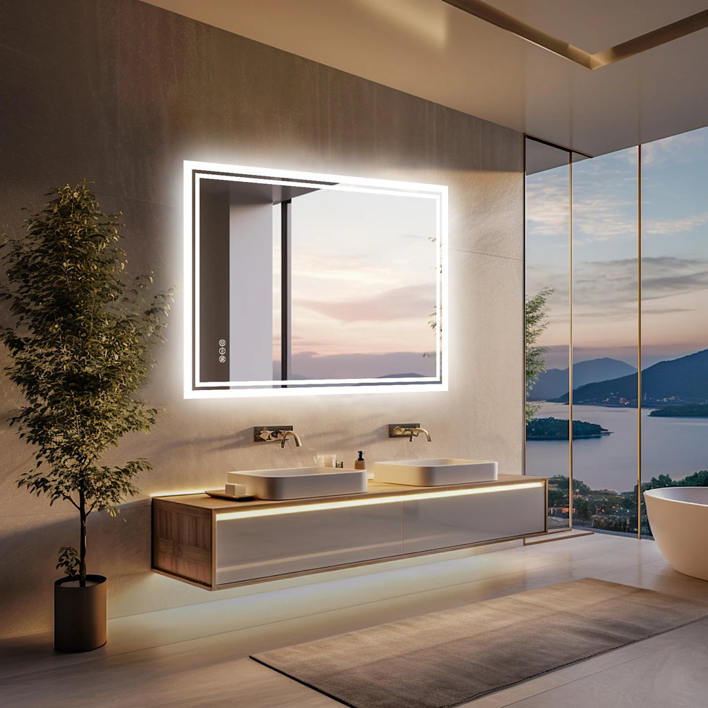 LED Backlit Mirror Bathroom Vanity