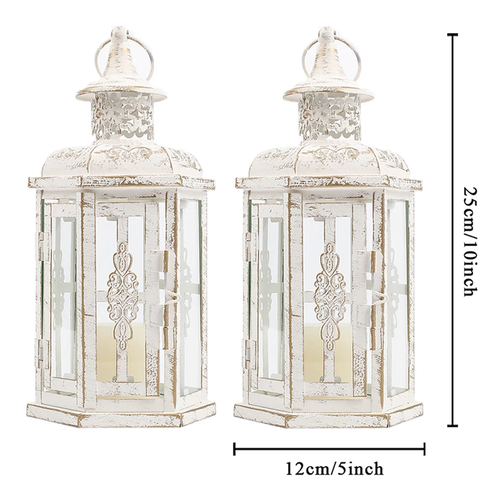 Vintage Nordic Candle Holder Hanging Lantern