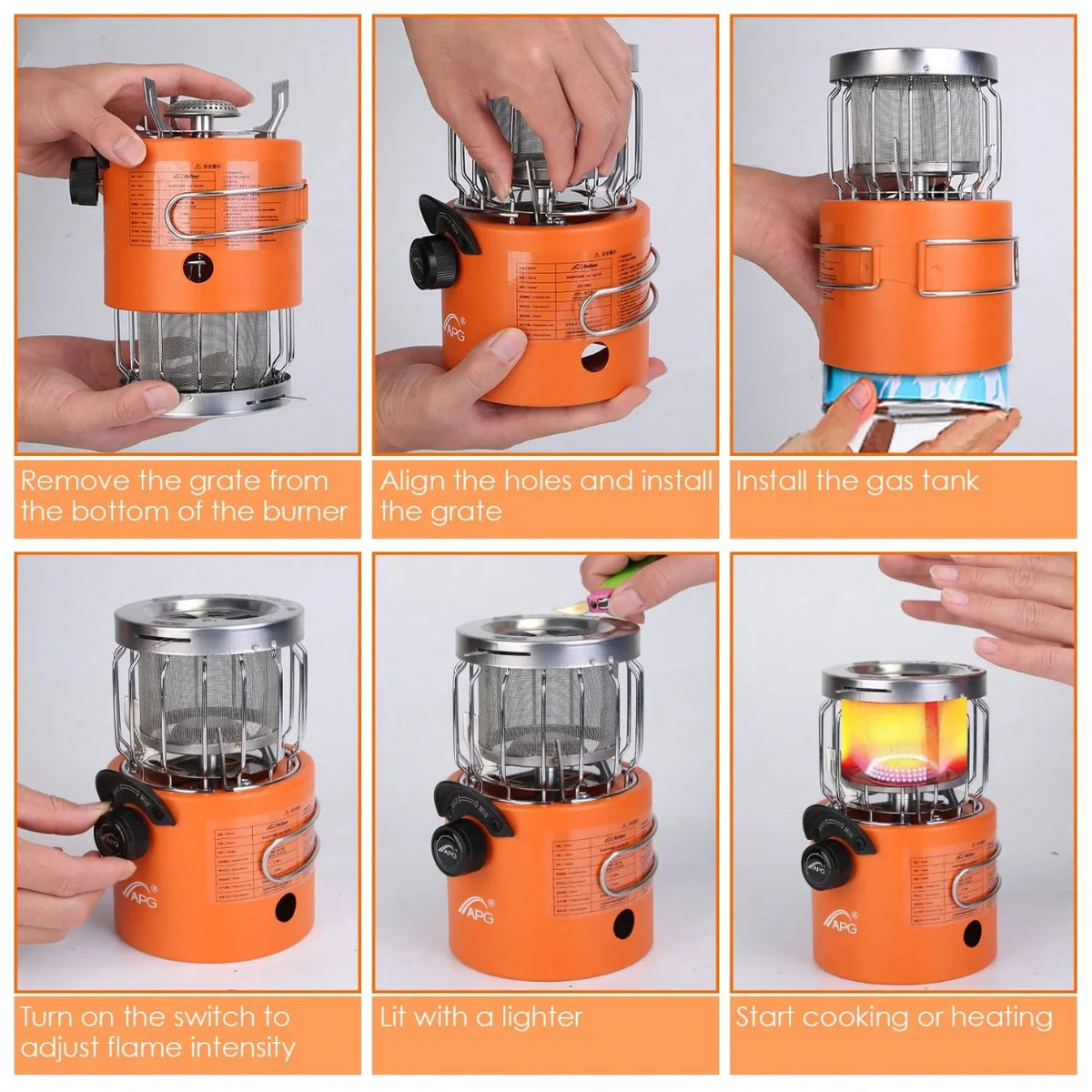 2 in 1 Portable Propane Heater Stove Pro