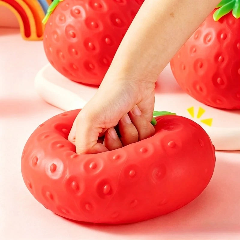 Giant Strawberry Squishy Toy Venting Ball for Adults Friends Gifts
