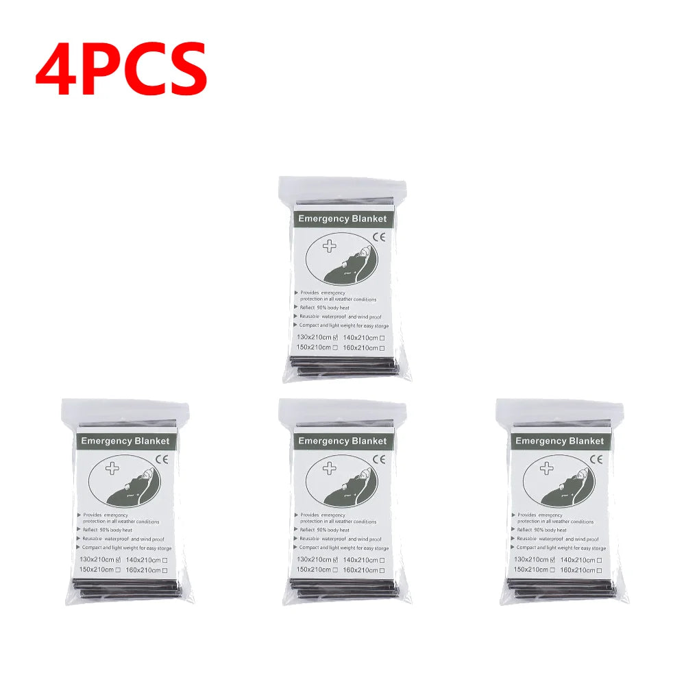 1-20pcs Emergency Mylar Thermal Blanket
