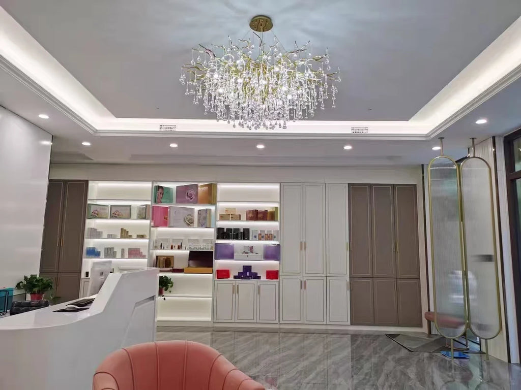 Rectangular Crystal Chandelier For Dining Room