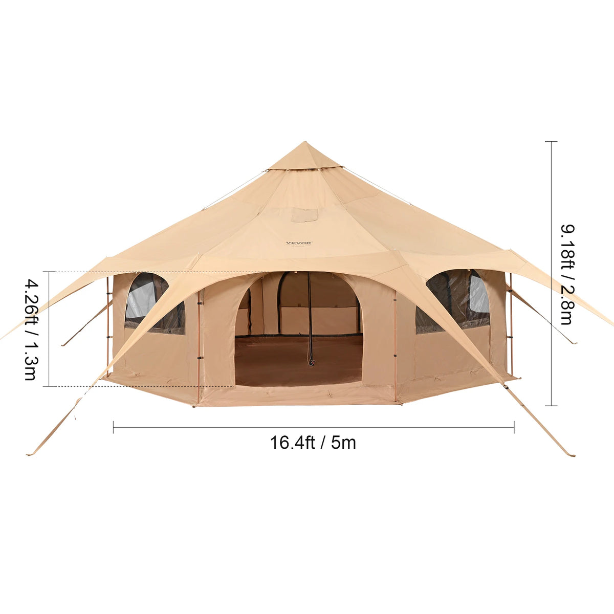 Tent for Camping with Stove Breathable Tent Holds up to 8People