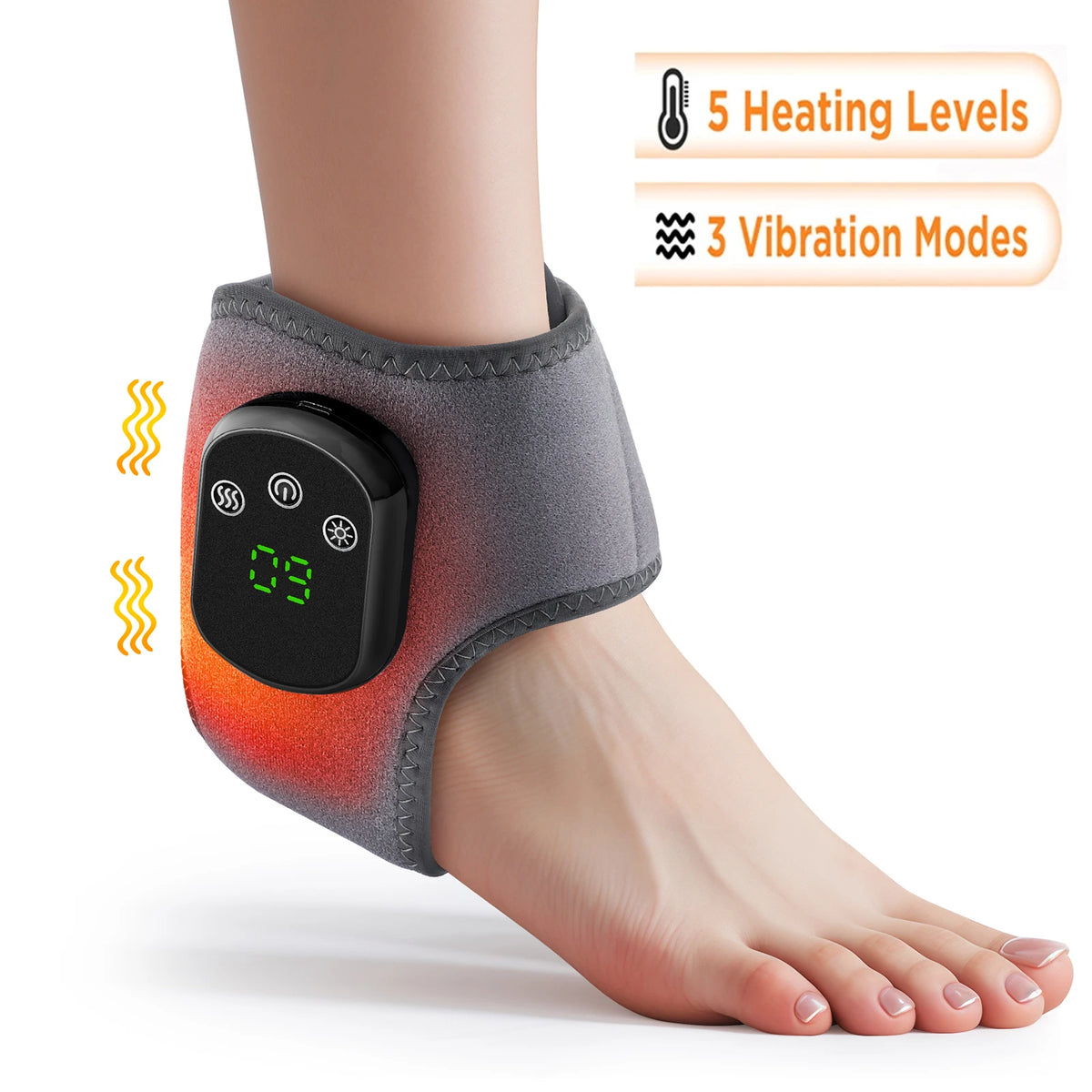 Electric foot and hand massager can vibrate and heat