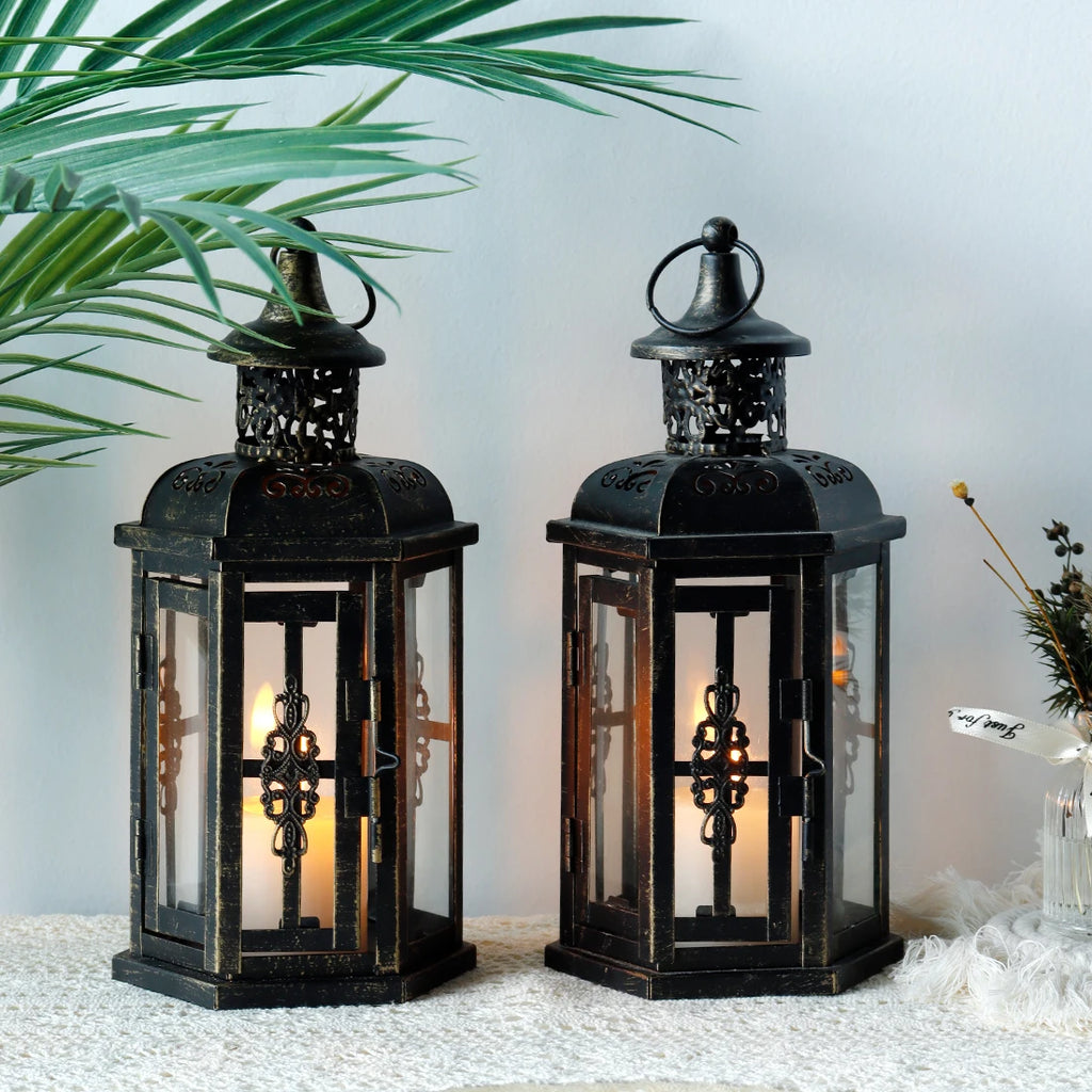 Vintage Nordic Candle Holder Hanging Lantern