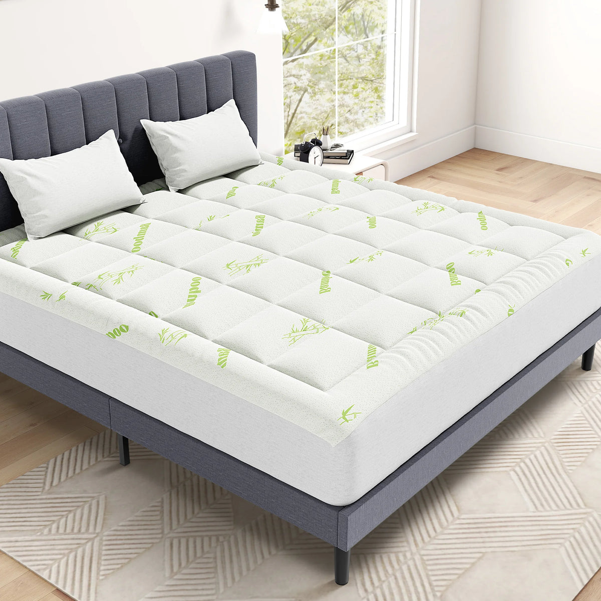 400g Bamboo Viscose Mattress Topper Ultra Soft Pillow