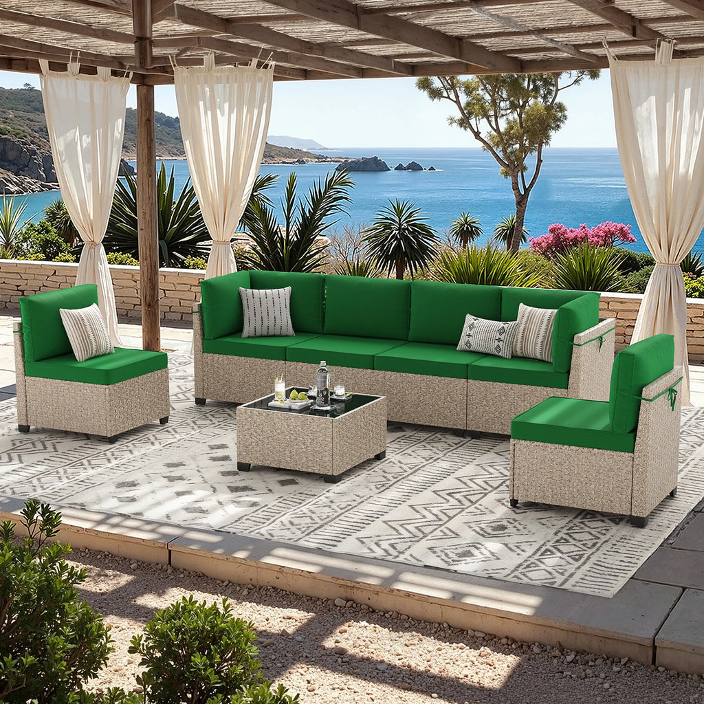 7-Piece Patio Furniture Set, for Garden, Porch, Backyard
