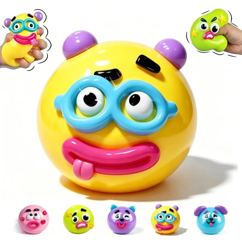 NEW Squishy, Curiosities Dog Face Swap Squishy Toy