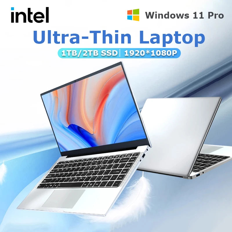 14.1"  Windows 11 Pro Laptop Computer intel 12GB RAM 1TB 2TB SSD