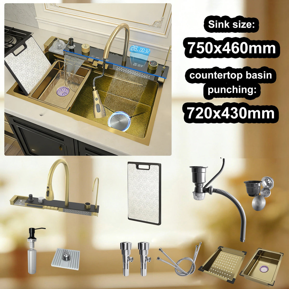 Stainless Steel Kitchen Sink Multifunctional