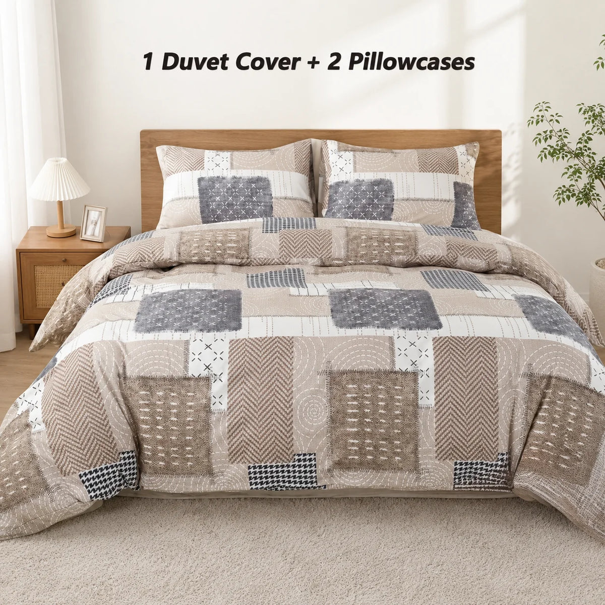 Boho Patchwork Duvet Cover Set