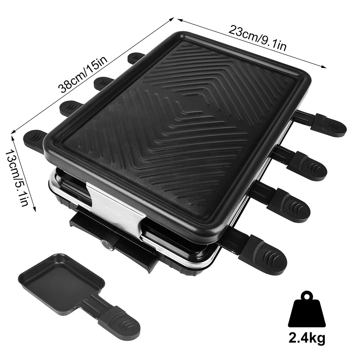 Electric Korean BBQ Grill Indoor Cheese Raclette