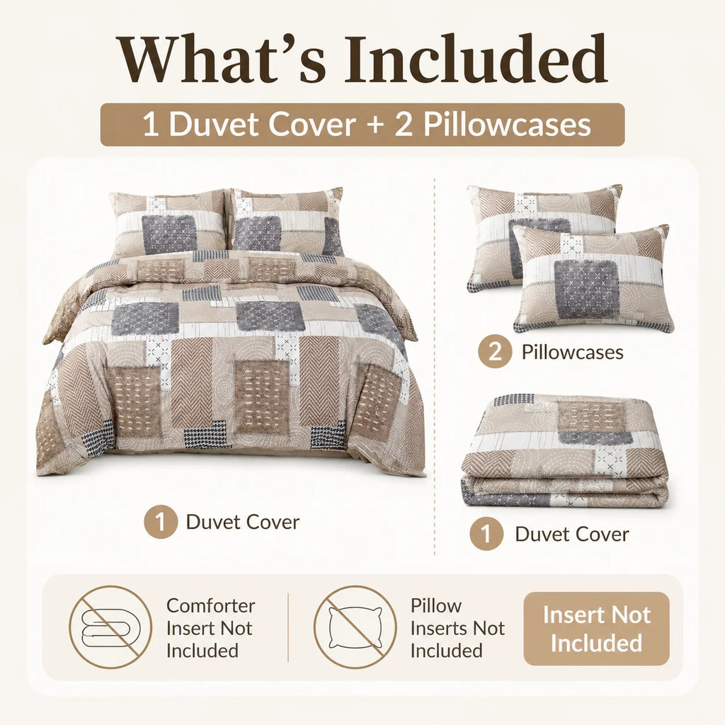 Boho Patchwork Duvet Cover Set