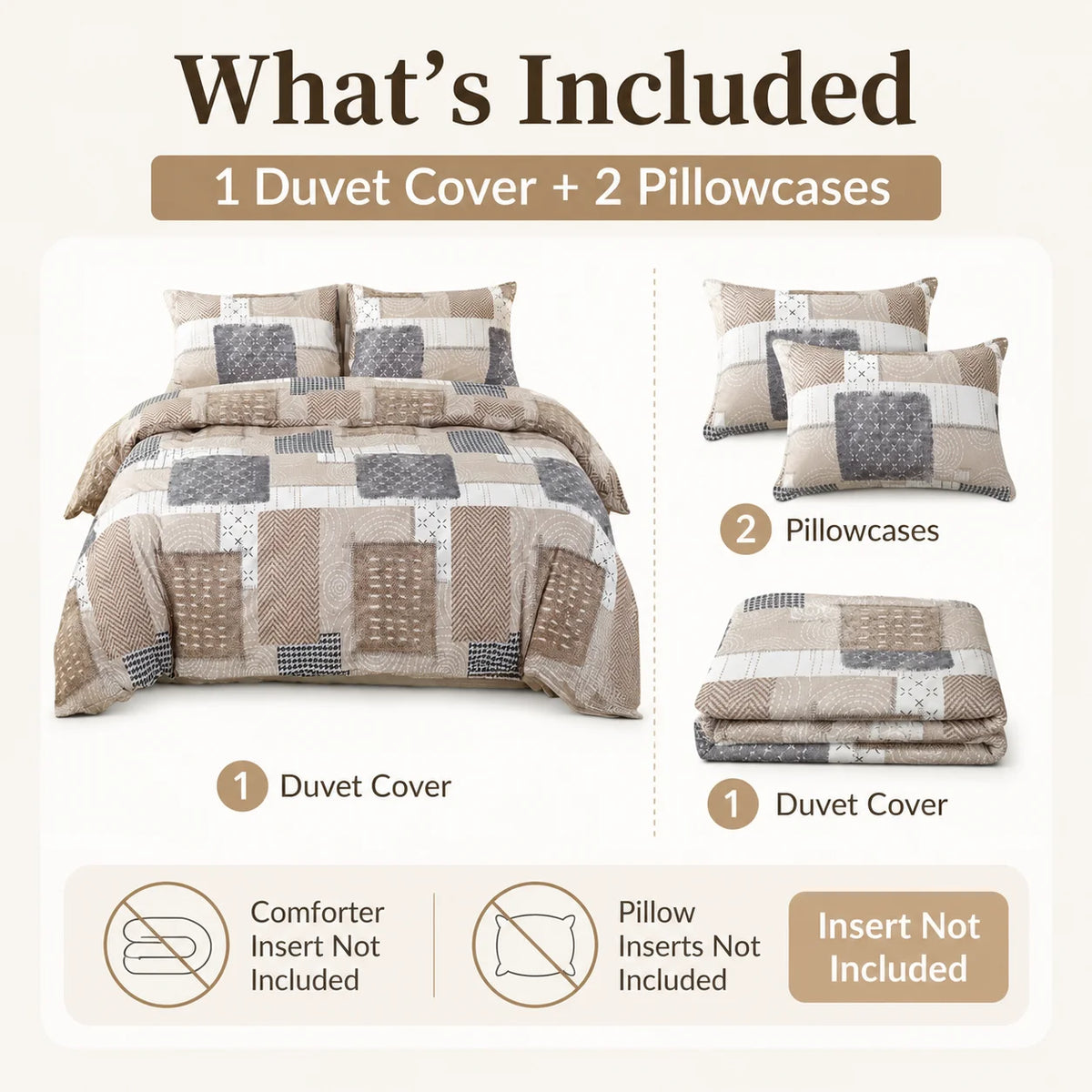 Boho Patchwork Duvet Cover Set