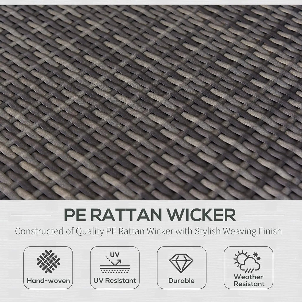 7pcRattan Sectional Sofa All Weather Cushions