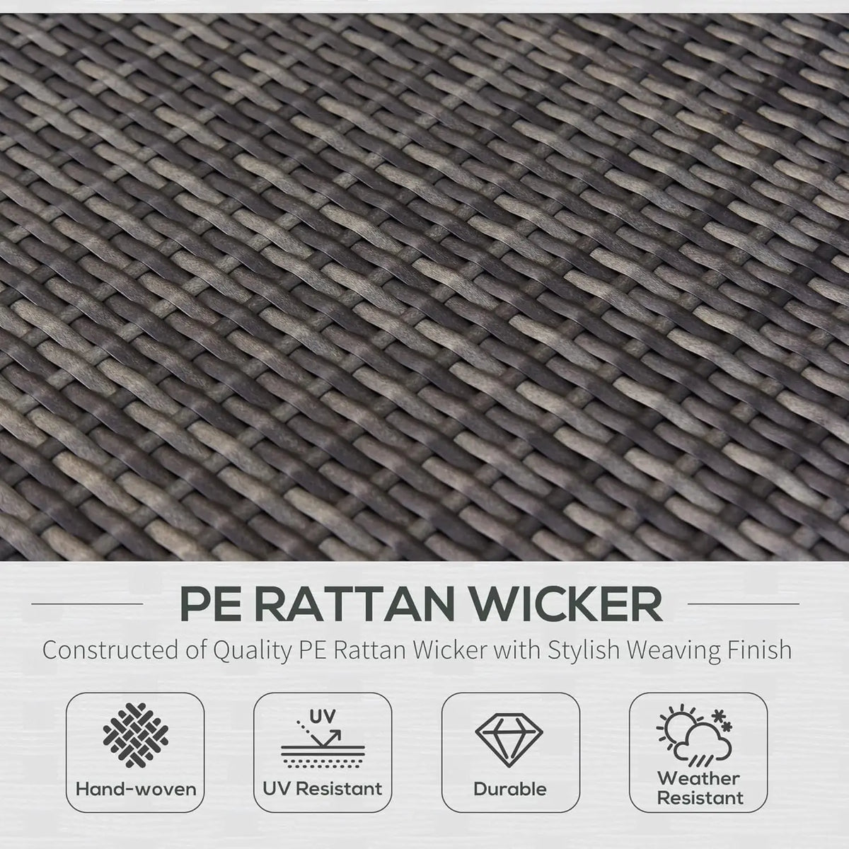 7pcRattan Sectional Sofa All Weather Cushions