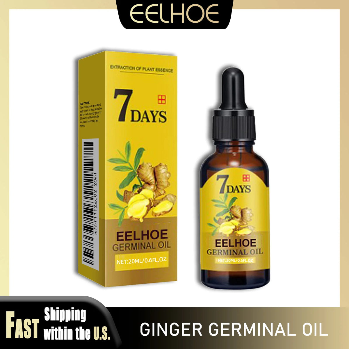 Ginger Hair Growth Oil Strengthening Scalp Nourishing Hair Roots