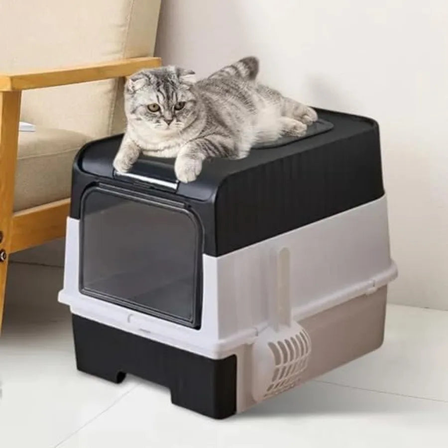 Cat Litter Box Enclosed Removable Litter Box