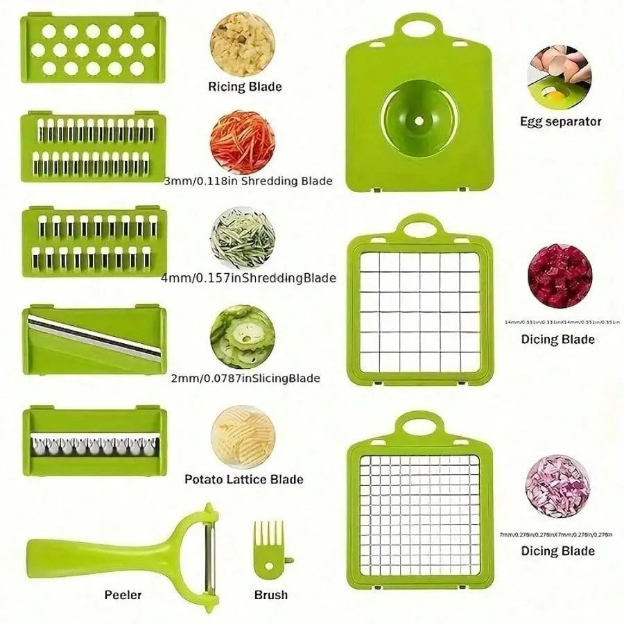 16-In-1 Vegetable Chopper, Professional Onion Chopper