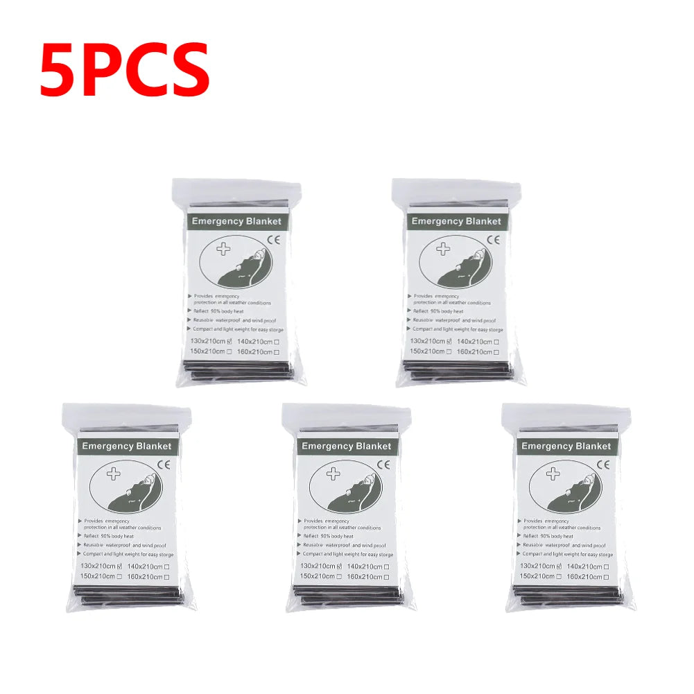 1-20pcs Emergency Mylar Thermal Blanket