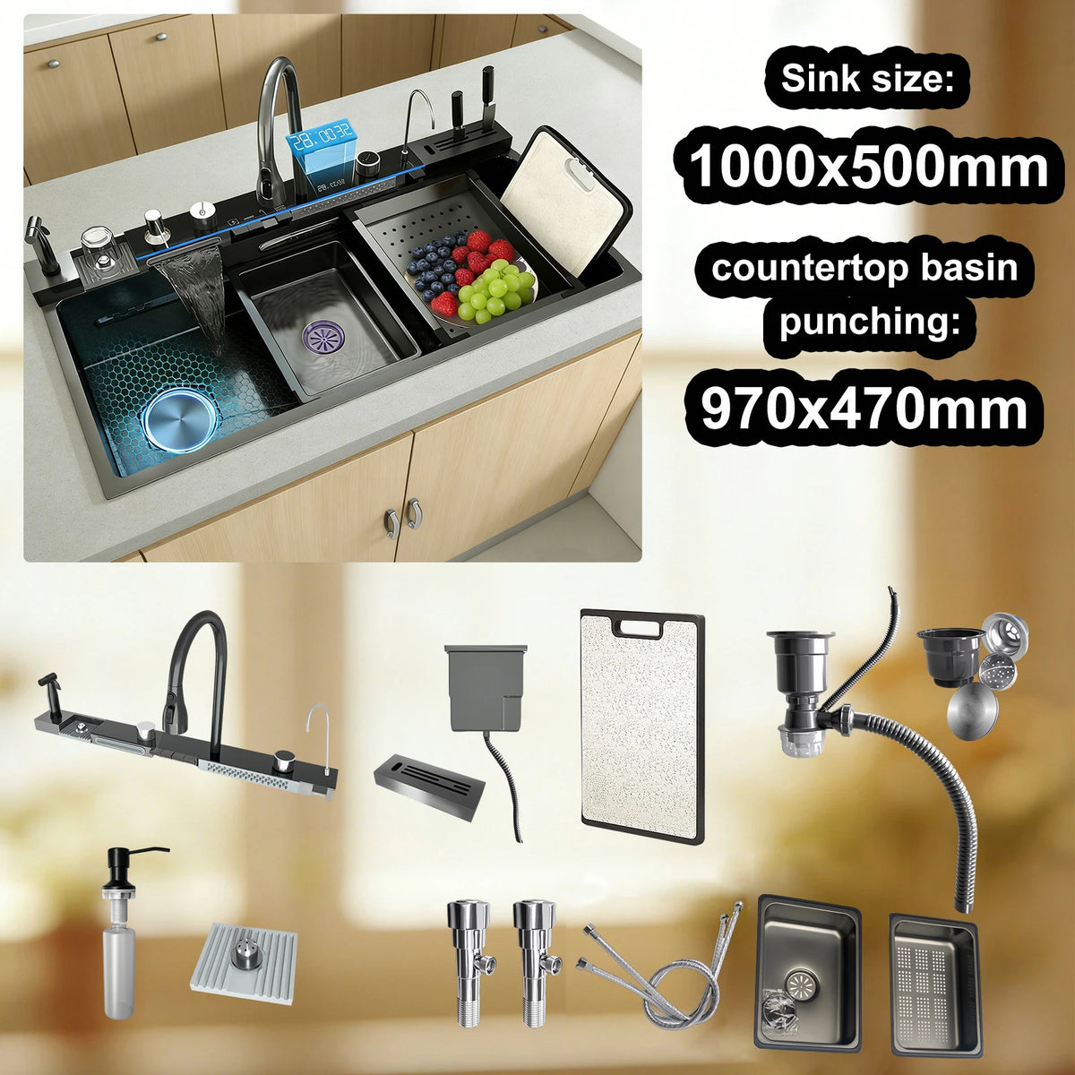 Stainless Steel Kitchen Sink Multifunctional