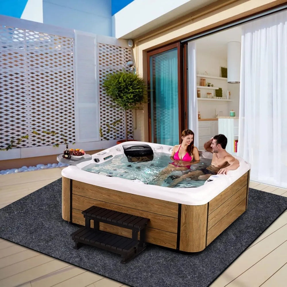 Large Round Inflatable Hot Tub ,Absorbent Floor Protector