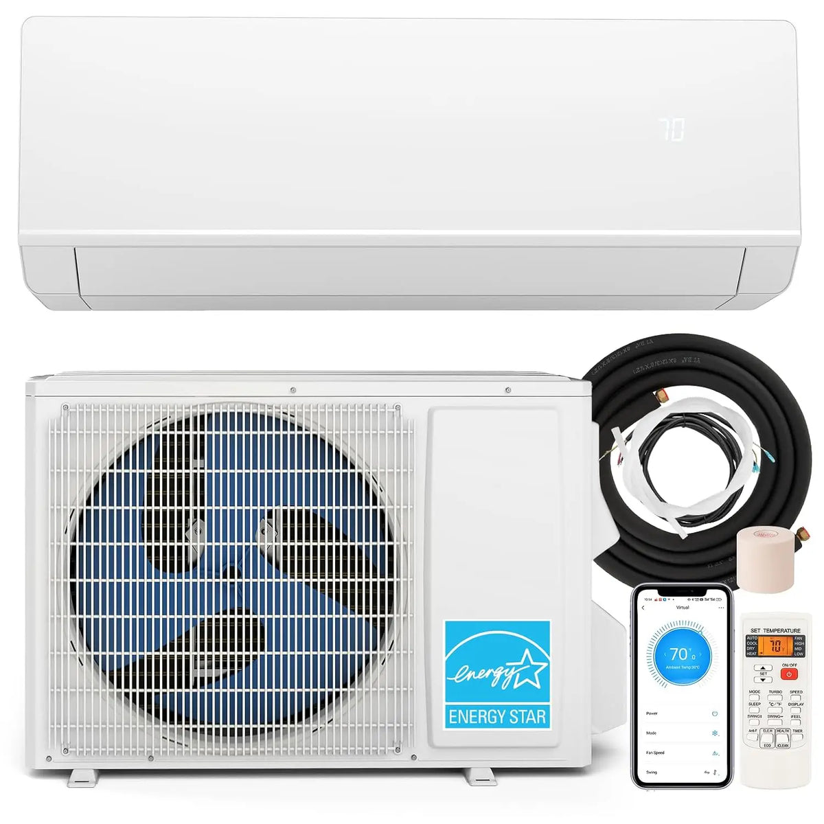 24,000 BTU Wi-Fi Enabled Mini Split Air Conditioner & Heater