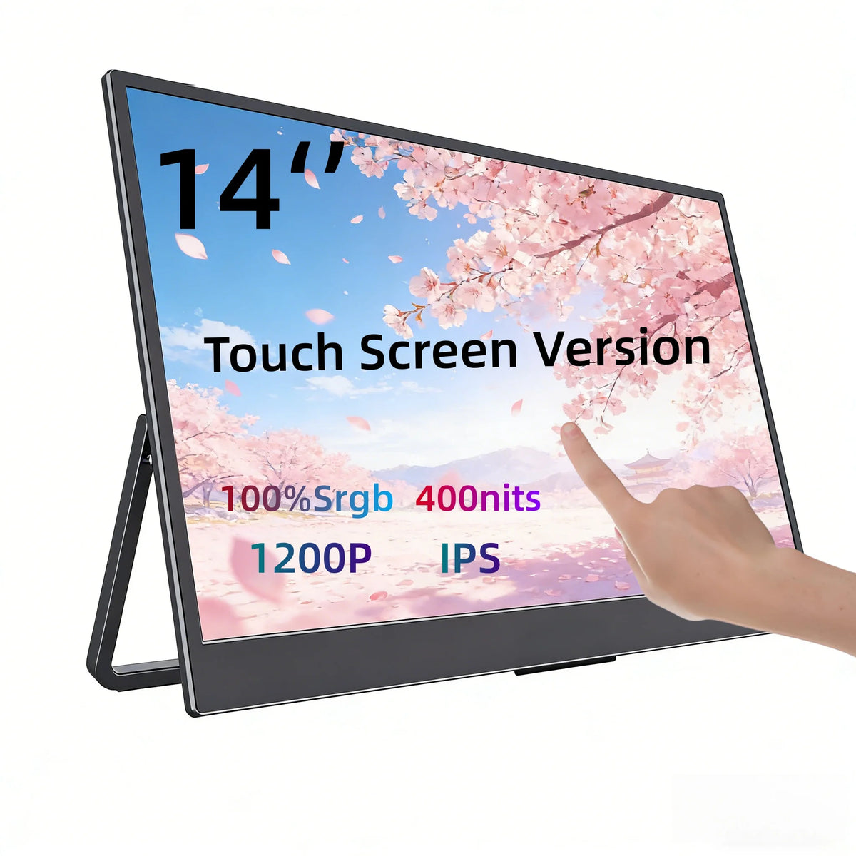 14 Inch Portable Touch Monitor Non-touch Optional