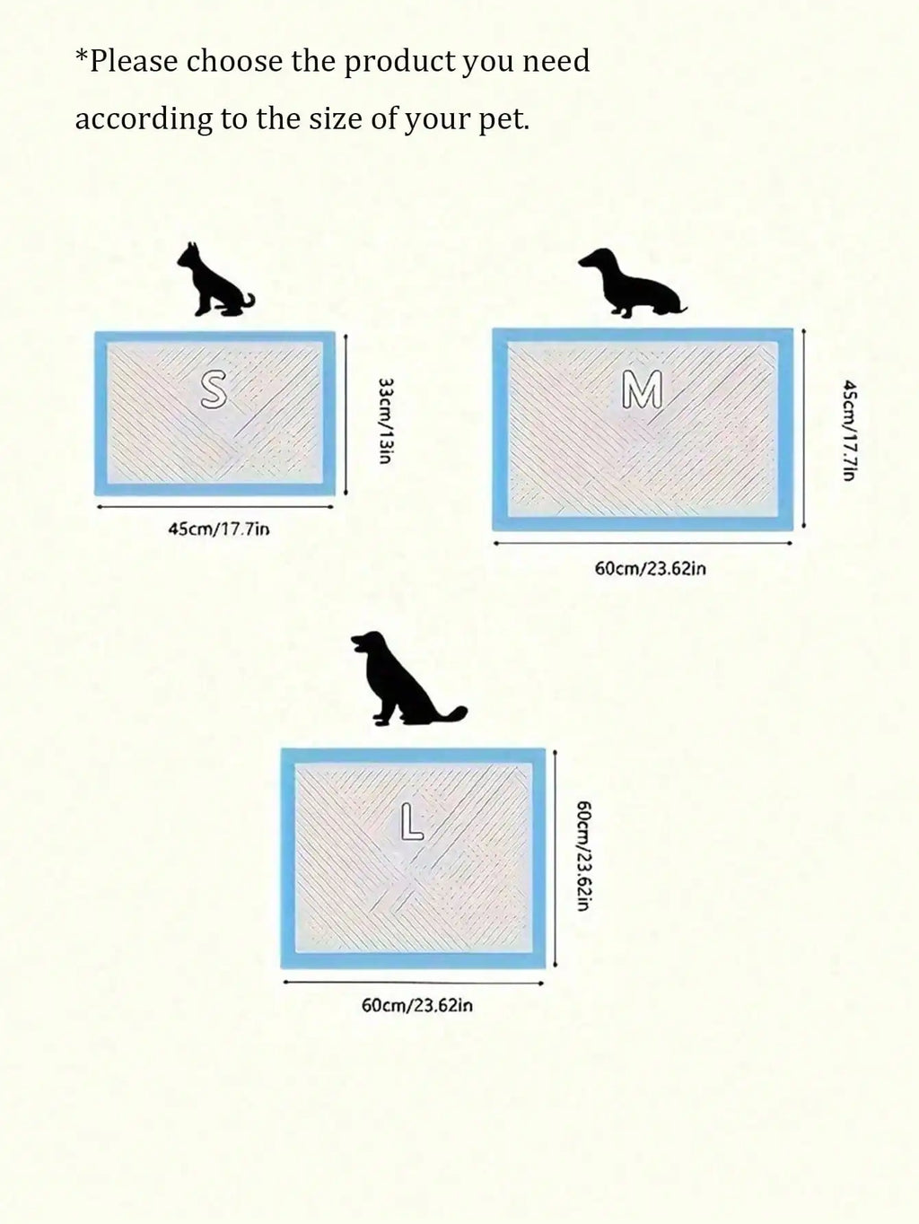 100Pcs Pet Pee Pad Diaper Dog Pee Pad Training Diaper